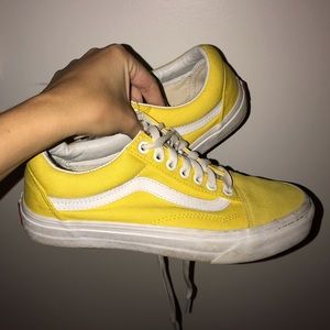 customized yellow vans